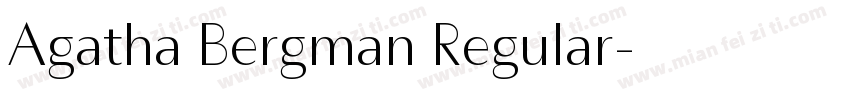 Agatha Bergman Regular字体转换